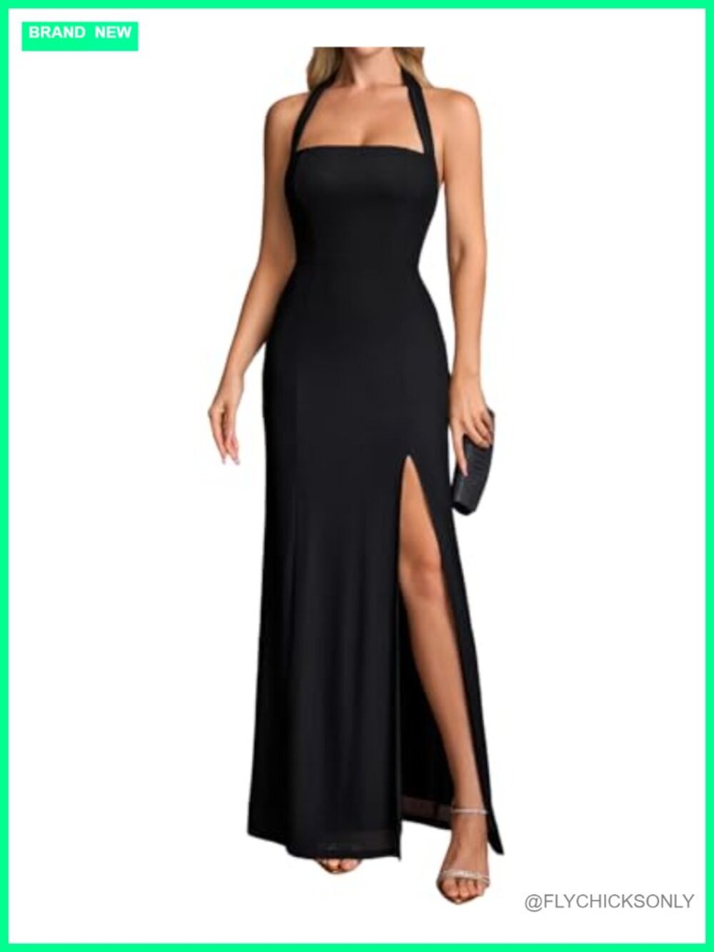 Women's Floral Halter Neck Sleeveless Bodycon Maxi Dress Formal Wedding Guest